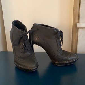 Burberry Black Holmsey Leather Booties EU 36.5